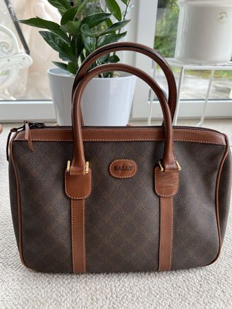 BALLY Handtasche aus Leder und Canvas – Klassisch & Elegant