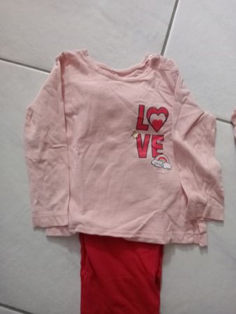 2 süsse Mädchen Pyjamas Gr. 86/92 ❤️ Love ❤️