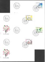 4 FDC Pro Patria 2005 Serie Einzelmarken ET 10.5.2005