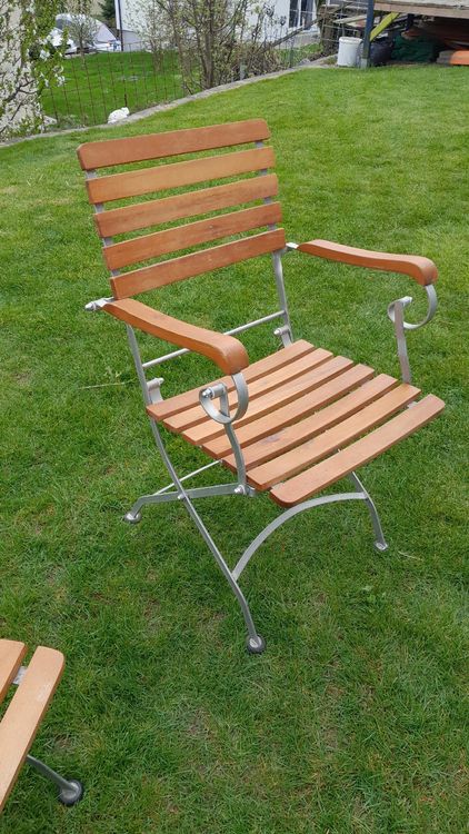 Gartenstühle klappbar Metsll/ Holz Kaufen auf Ricardo