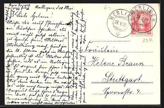 Cartoline postali: AK Gunten, Häuserpartie am Thunersee – Usato da Berlin venduto da bartko-reher 1