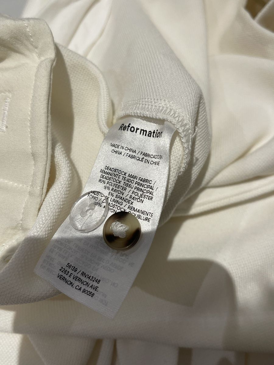 Reformation Pantaloni: REFORMATION weisse Hose – Usato da Mauren venduto da toppiloppi 7