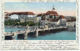 Gruss aus BASEL Alte Rheinbrücke