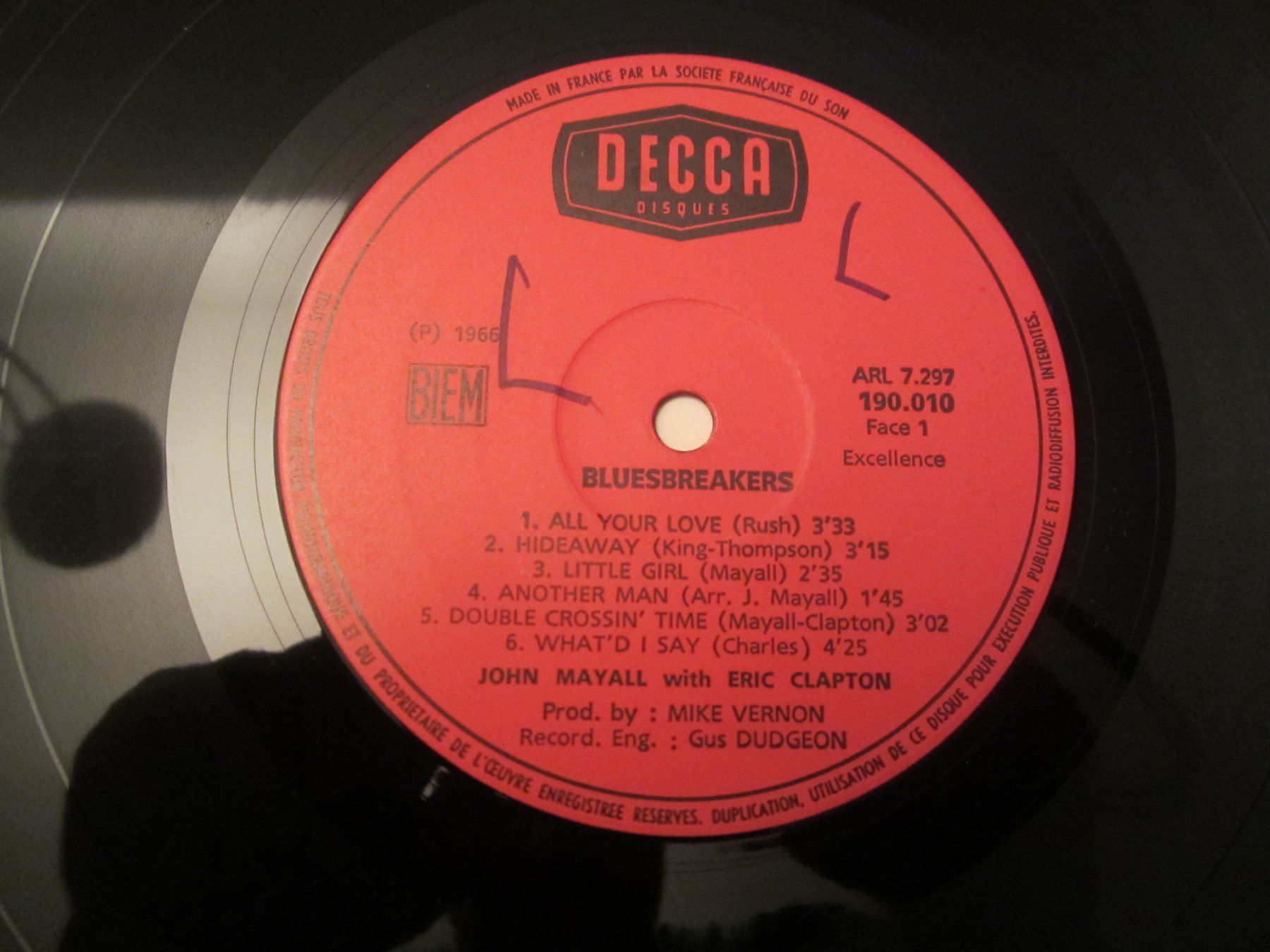Dischi in vinile: John Mayall Bluesbreakers LP with Eric Clapton(DECCA 1966) – Usato da Volketswil venduto da nemo2000 4