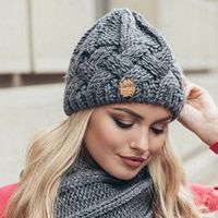 Wintermütze Strickmütze Kappe Mütze Beanie Slouchy, grau