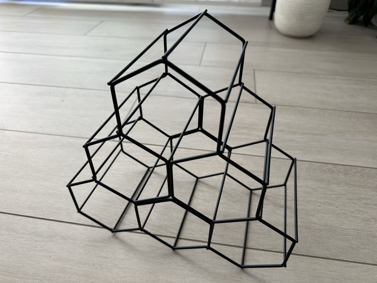 Portabottiglie: Range-bouteilles design hexagonal en métal, noir – Nuovo (secondo la descrizione) da Promasens venduto da Toblerone83