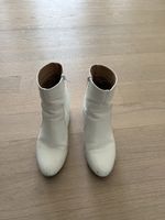 Weisse Stiefeletten, Echtleder, Grösse 39, Herbst-Look