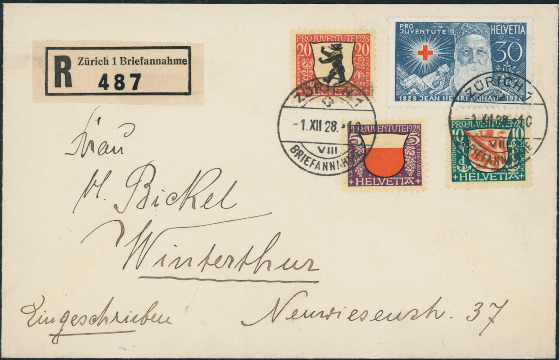 Tutti i francobolli: 1928 - Pro Juventute - FDC ET – Usato da Schindellegi venduto da leecollect
