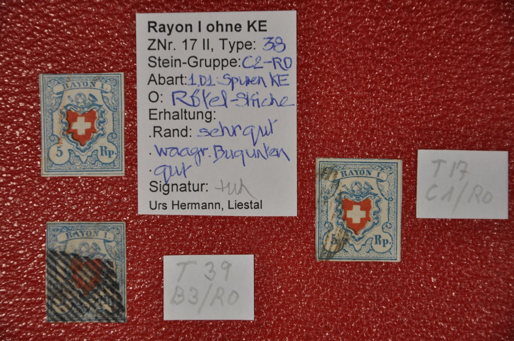 Alle Briefmarken: Rayon - 3x 17II gute Werte – Gebraucht aus Wolfhalden von Zinauktion