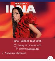 INNA Konzert Tickets – 2 Tickets 23.10.28 um 20.00 Zürich