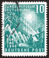 BRD 1949: MiNr.111 mit Plattenfehler Vl