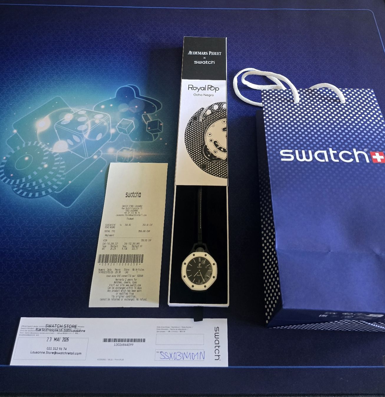 Swatch Orologi: Royal Pop BLACK Swatch × AP – Nuovo e nell'imballaggio originale da Lausanne venduto da zak_dnn5