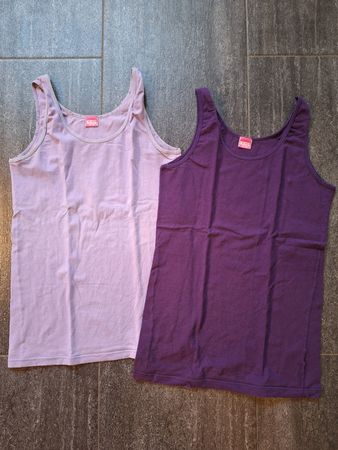 2er Set Unterleibchen für Mädchen, Grösse 170/176, Lila