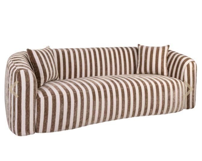 Sofas: RICHMOND INTERIORS** Sofa Luxandra stripes sand – Neu und originalverpackt aus Ruswil von Miami-2026 1