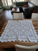 80x78 cm Vintage Handmade Crochet Tablecloth - Elegant & Uni