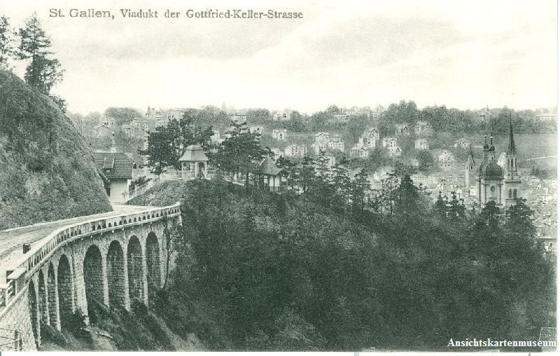Cartoline postali: St. Gallen - Gottfried Keller Str. c1910 – Usato da Emmenbrücke venduto da teestube