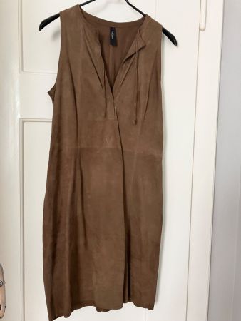 Wildleder Kleid ärmellos braun Grösse M
