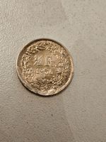 Schweizer 1/2 Franken Silber 1965 beschädigt