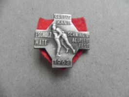 Abz. Brosche Kant. Schwingfest Schwingen Escholzmatt LU 1963