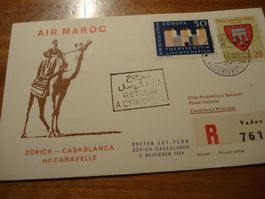 Erstflug 1964 Zch-Casablanca, Air Maroc, Marken FL
