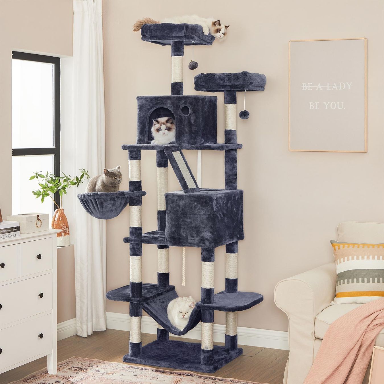 Katzenbaum - Kratzbaum: Kratzbaum XL Hoch Katzenbaum 206cm HERMES – Neu (gemäss Beschreibung) aus Lachen SZ von MAMORU-MOEBEL 2