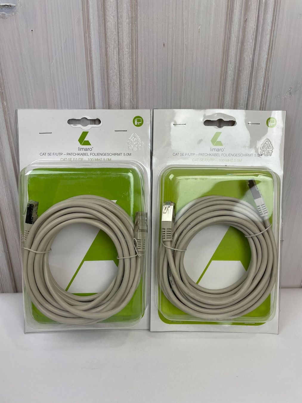 Kabel: 2x Limaro Patchkabel 5m CAT 5e – LAN Kabel – NEU – Neu und originalverpackt aus Wängi von Schnaeppchenkojote