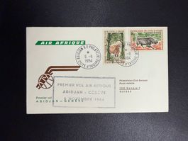 Air Afrique Erstflugbrief Abidjan - Genf 1964