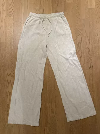Stradivarius Hose Leinen Mix beige Grösse XS Zustand gut