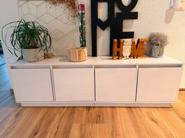 Schrank Weiß 156x37x45 cm