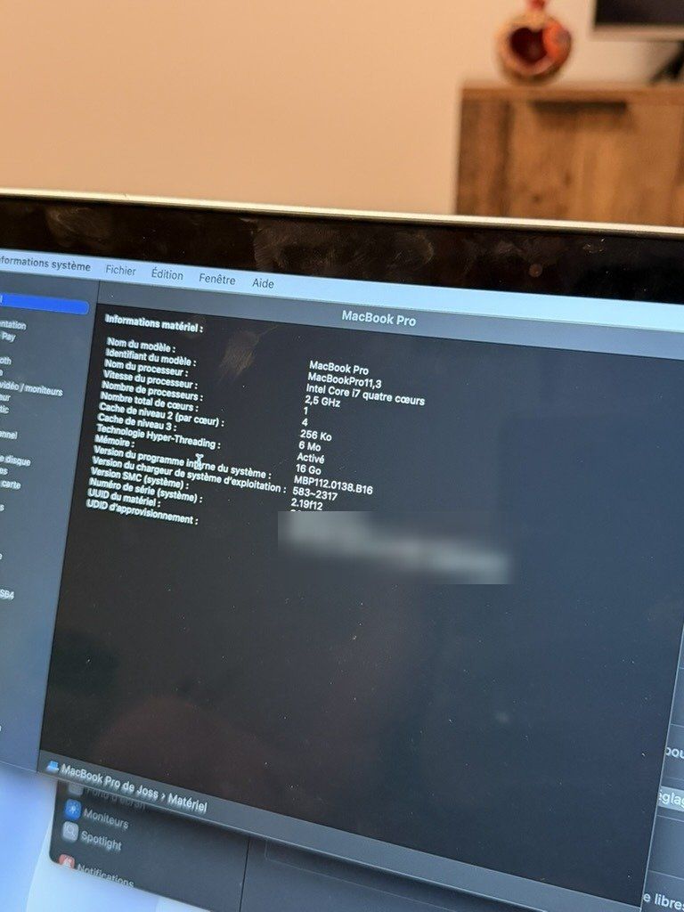 Apple Notebook: MacBook Pro 15" 2014 i7 16Go 512Go SSD – Usato da Bulle venduto da jossMELAYE 4
