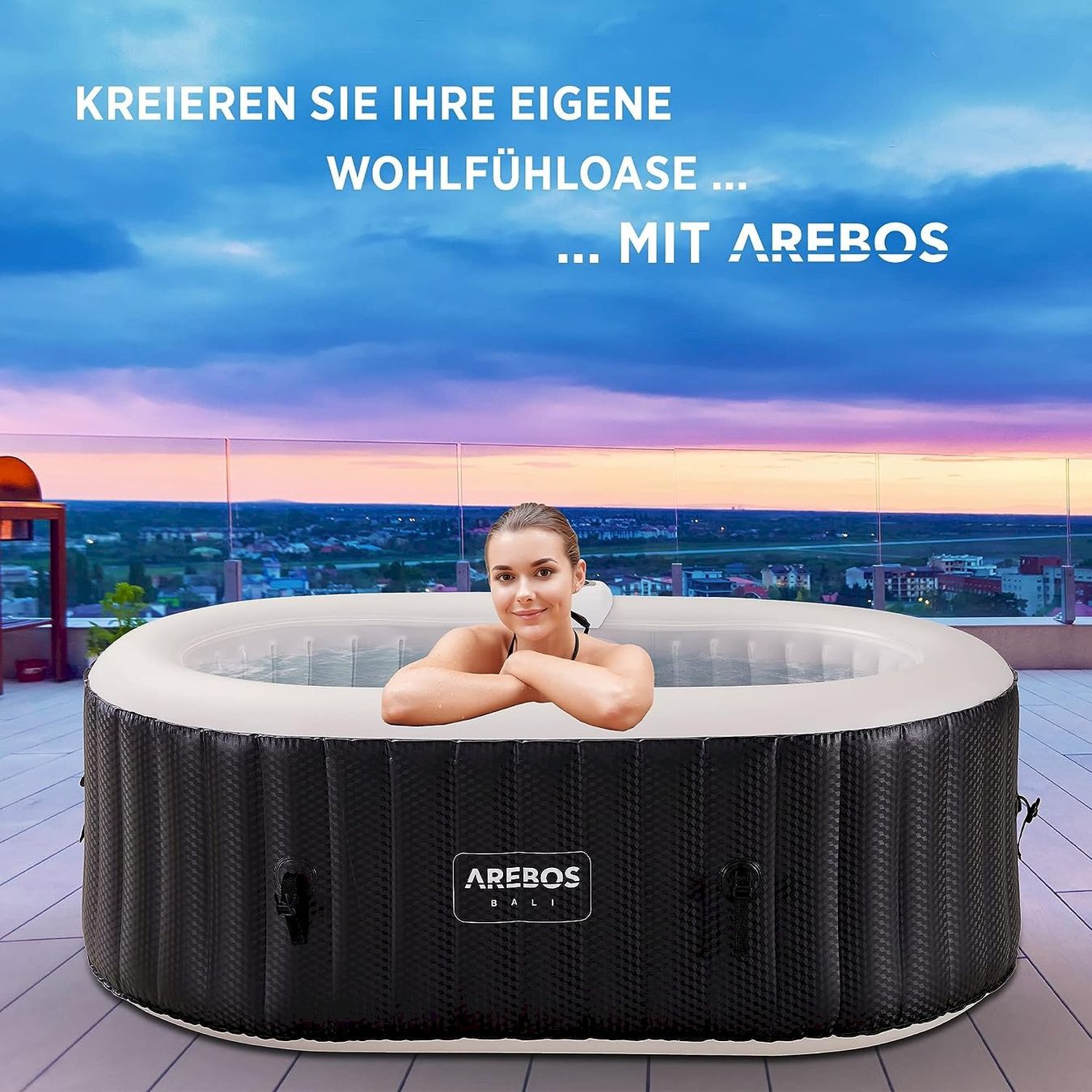 Whirlpool: AREBOS Whirlpool Bali – Nuovo e nell'imballaggio originale da Bottighofen venduto da zaap 1