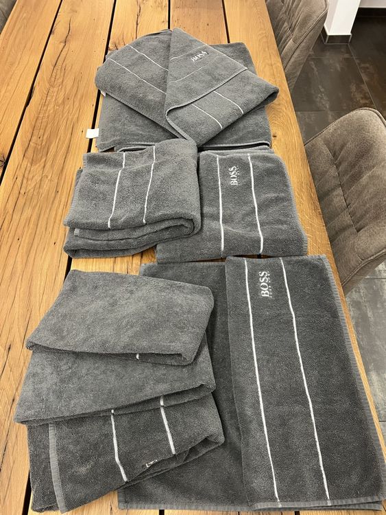 Superior Badetuch-Set 2-teilig – Langstapelige Gekämmte Baumwolle, 86,4 X 172,7 Cm, Grau, Saugstark