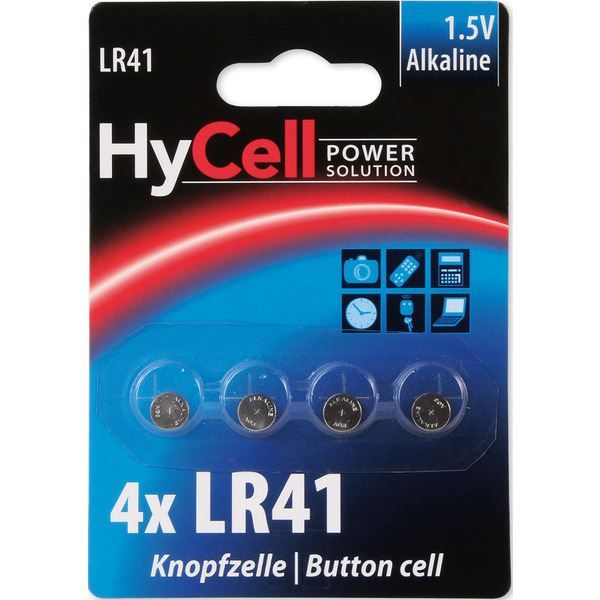Caricatori & Batterie: Knopfzelle LR41 4x, Alkaline, Hycell – Nuovo e nell'imballaggio originale da St. Gallen venduto da cointec 4