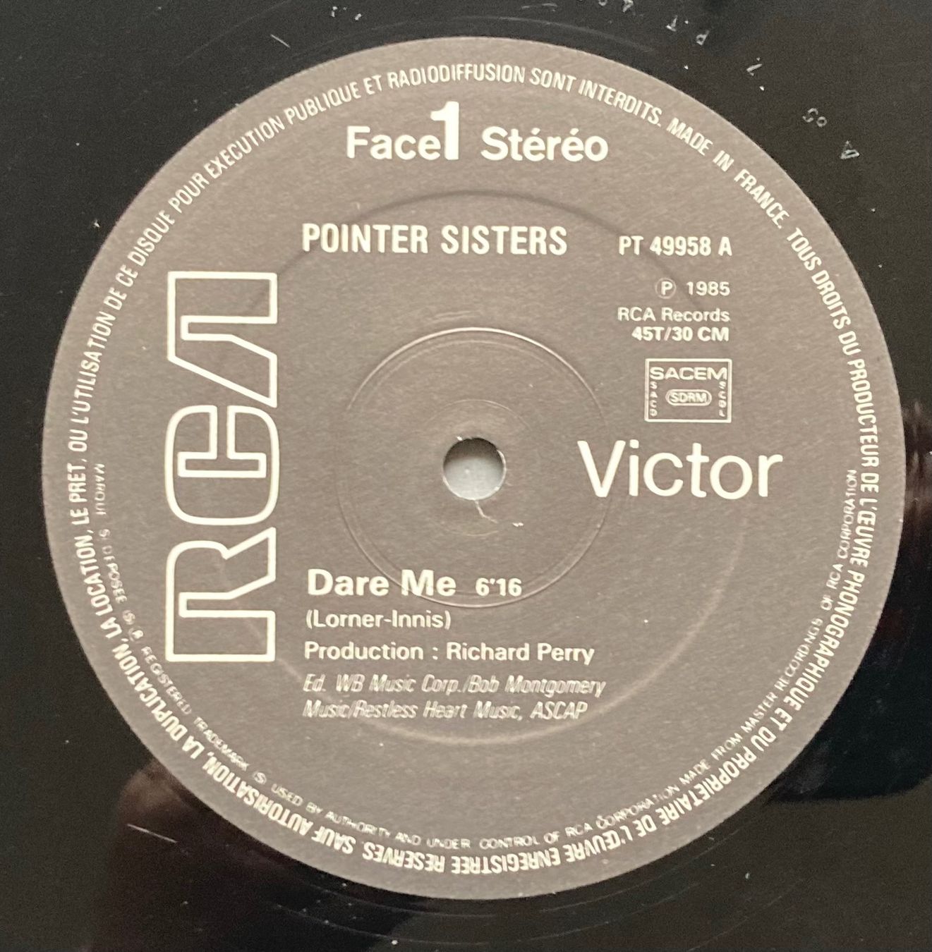Dischi in vinile: POINTER SISTERS - DARE ME – Usato da Poliez-Pittet venduto da Newtown-Records 2
