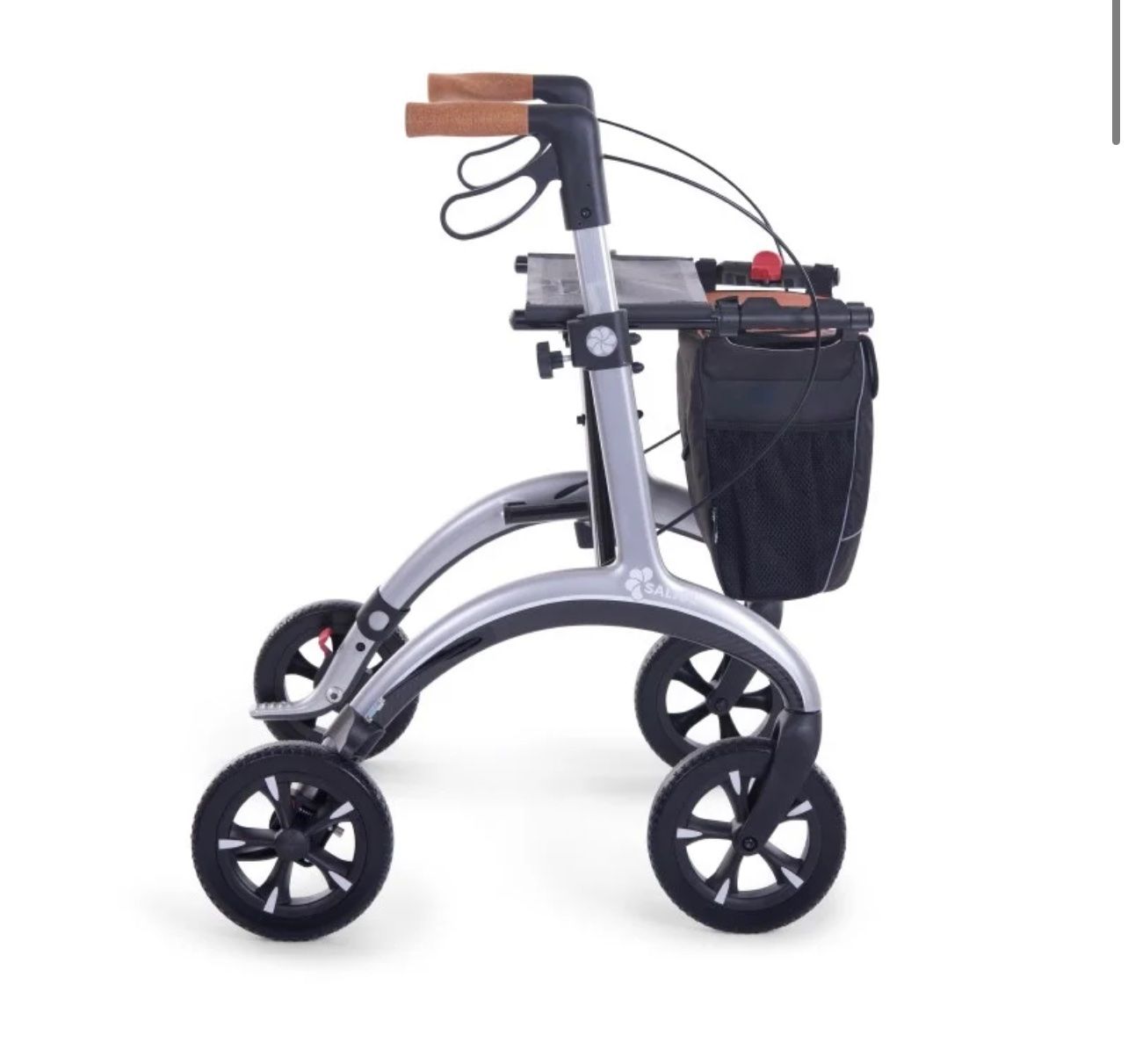 Gehhilfen: + SALJOL Carbon Rollator CR silber – Neu und originalverpackt aus Amriswil von JaJa-Express 1