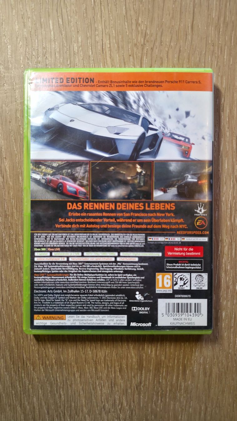 Microsoft Giochi: XBox 360, EA Games Need for Speed: The Run, OVP – Usato da Sirnach venduto da TheMrFreeman 1