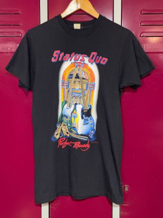 VINTAGE 1989 STATUS QUO "PROJECT REMEDY TOUR" T-SHIRT SZ: M