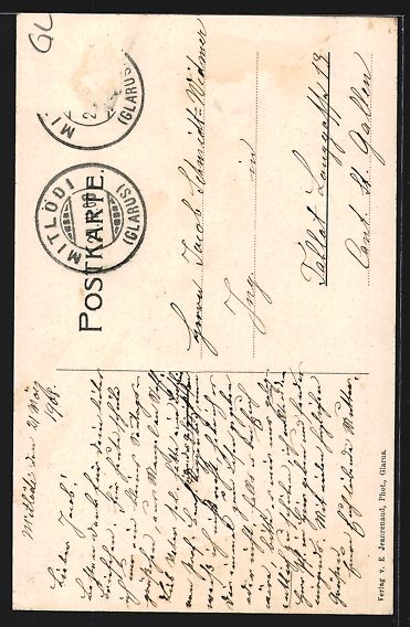 Cartes postales: Glarus, Ansicht der St. Michaelskapelle – D'occasion à Berlin par bartko-reher 1