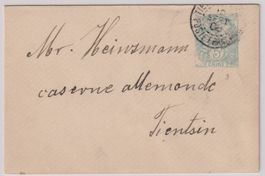 Franz. CHINA: Briefchen 1908 nach Tientsin