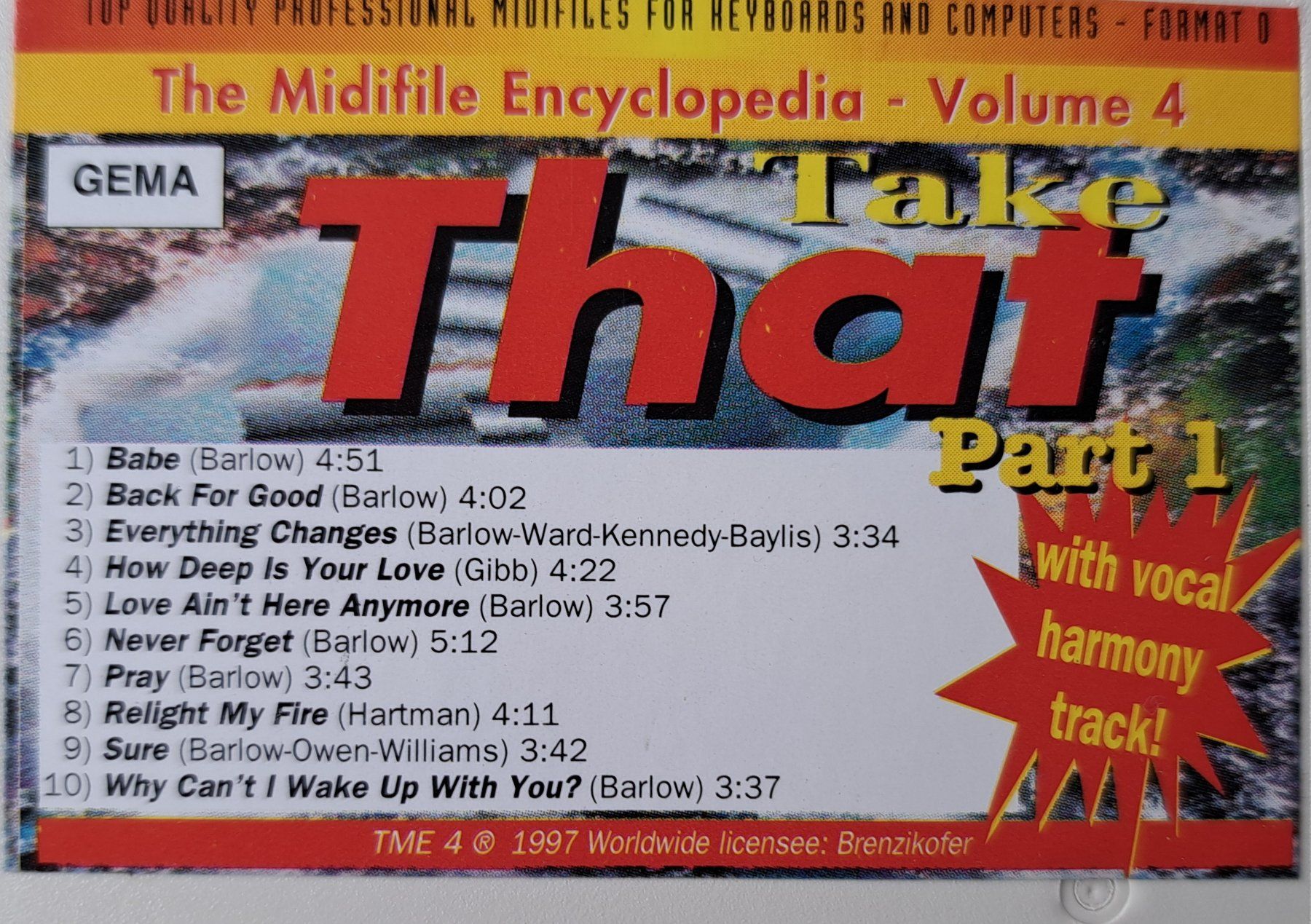 Strumenti musicali: 10 Midifiles -  Midi Hits - TAKE THAT - auf Diskette – Usato da Grenchen venduto da Yamahwildstar16 2