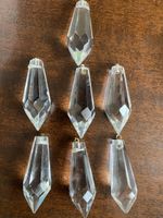 7 grosses pampilles en cristal 