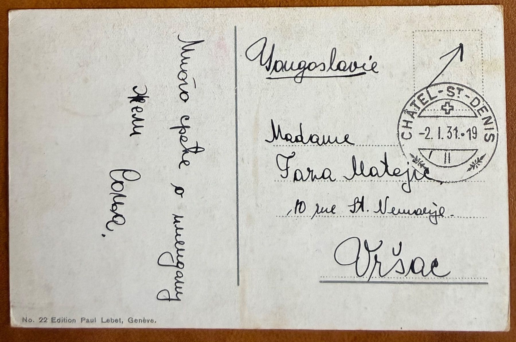 Cartoline postali: Genève - Tram devant le Théâtre  1931 – Usato da Lutry venduto da Ediego 1
