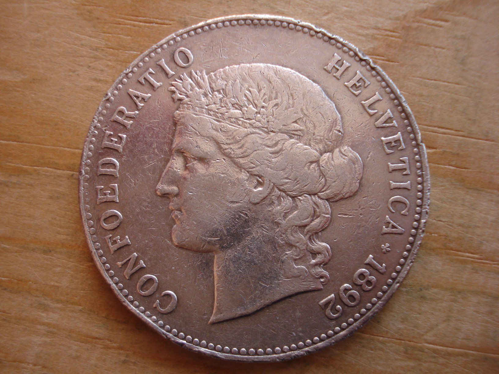 Tutti le monete: (K1) 5 Franken 1892 – Usato da Erlach venduto da Net-Coins