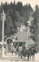 Interlaken BE Standseilbahn Heimwehfluhbahn Pferdekutschen