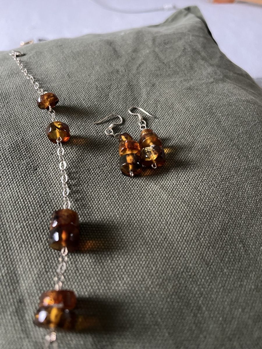 Ketten: Modeschmuck Set, Halskette und Ohrringe – Gebraucht aus Thalheim von karmabis_ 1