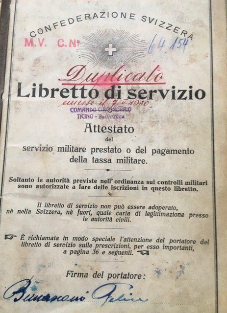 Libri: Libretto servizio 1926 – Usato da Morbio Inferiore venduto da Ecod 1