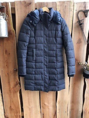 Warmer Winter Mantel Jeansblau Gr. XS/S - 210118