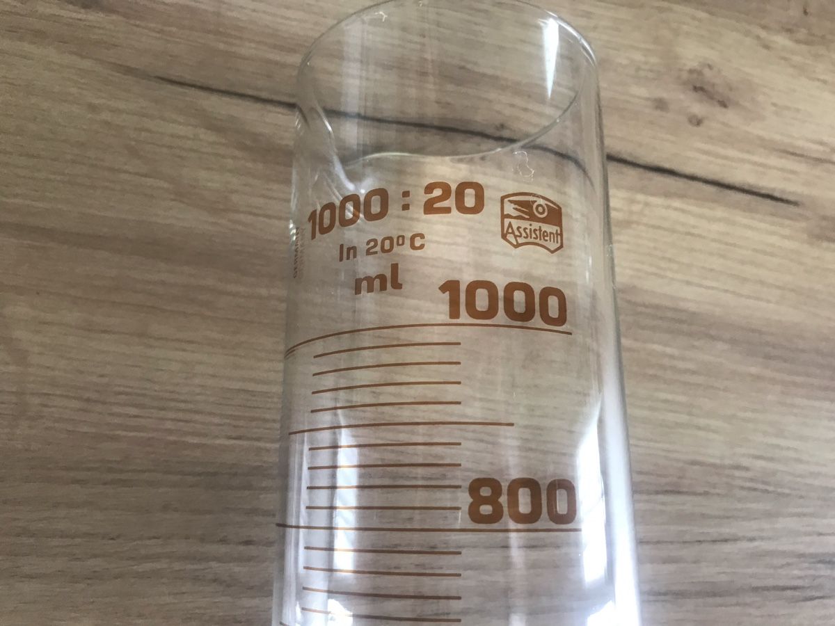 Gläser: Laborglas 1000ml Messglas mit Skala – Gebraucht aus Kappelen von Opi11 2