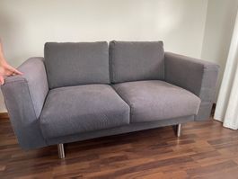IKEA NORSBORG 2er-Sofa anthrazit/grau, abnehmbare & waschbar