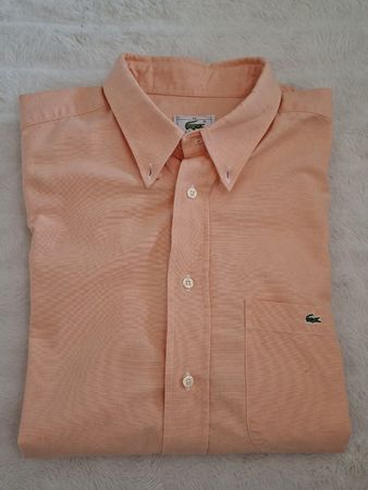 Chemise Lacoste Vintage Couleur Pêche Taille 44/M 🐊XXL